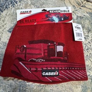 Case IH Reversible Beanie Logo Men's Tractor/Combine Print NWT